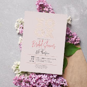 XOXOバレンタインデーブライダルシャワーバラ金ゴールド 箔招待状