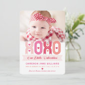 XOXOバレンタインデー写真少女の誕生のお知らせ シーズンカード (スタンド正面)