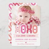 XOXOバレンタインデー写真少女の誕生のお知らせ シーズンカード (正面/裏面)