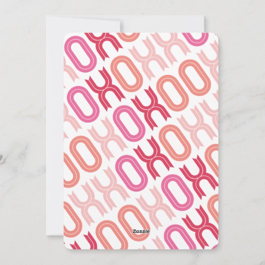 XOXOバレンタインデー写真少女の誕生のお知らせ シーズンカード (裏面)