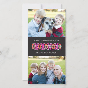 XOXOバレンタインデー2枚フォトカード シーズンカード