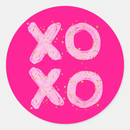 XOXOバレンタインデー ラウンドシール (正面)