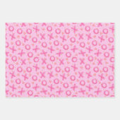 XOXOバレンタインデー ラッピングペーパーシート (正面)