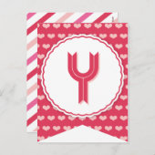 XOXOバレンタインパーティーフラグバンティンバナーY シーズンポストカード (正面/裏面)