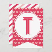 XOXOバレンタインパーティーフラッグバンティングバナーT シーズンポストカード (正面/裏面)