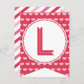 XOXOバレンタインパーティーフラッグバンティンバナーL シーズンポストカード (正面/裏面)