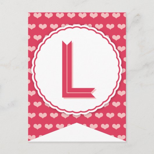 XOXOバレンタインパーティーフラッグバンティンバナーL シーズンポストカード (正面)