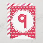 XOXOバレンタインパーティー旗バンティンバナー9 シーズンポストカード (正面/裏面)