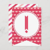 XOXOバレンタインパーティー旗バンティンバナー！ シーズンポストカード (正面/裏面)