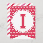 XOXOバレンタインパーティー旗バンティンバナーI シーズンポストカード (正面/裏面)