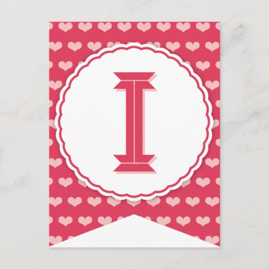 XOXOバレンタインパーティー旗バンティンバナーI シーズンポストカード (正面)