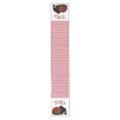 XOXOバレンタインボンボンとダークチョコレート ロングテーブルランナー (正面)