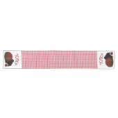 XOXOバレンタインボンボンとダークチョコレート ロングテーブルランナー (横)