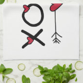 XOXOバレンタイン キッチンタオル (折り畳み)