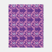 XOXOバレンタイン フリースブランケット (正面)