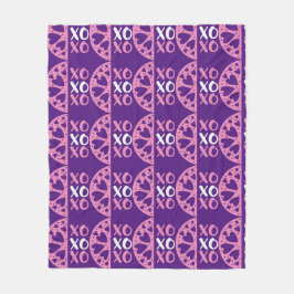 XOXOバレンタイン フリースブランケット