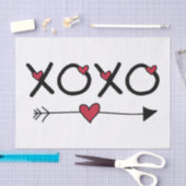 XOXOバレンタイン 薄葉紙 (クラフト)