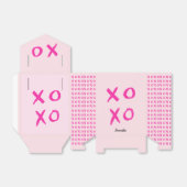 XOXOパーソナライズされたバレンタインデーピンク フェイバーボックス (折り畳みなし)