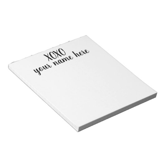 XOXOパーソナライズされた文房具メモ帳 ノートパッド (アングル)