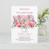 XOXOピンククッキー鮮やかフローラブライダルシャワー 招待状 (スタンド正面)
