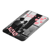 XOXOフォトピンクハートロマンチックなバレンタインデー マグネット (左側)