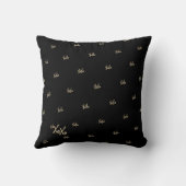 XOXOブラック金ゴールドシック クッション (裏面)