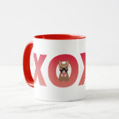 XOXOブルドフランスのッグ マグカップ (正面左)