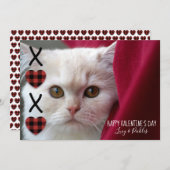 XOXOプレイドバレンタインデー写真 シーズンカード (正面/裏面)