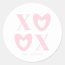 XOXOホワイトピンクハートモダンガーリー可愛カスタムい