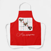 XOXOモダン赤いハートマザーズ日写真 エプロン (正面)