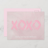 XOXOライトピンク葉書 ポストカード (正面/裏面)