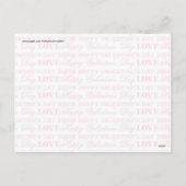 XOXOラブハッピーバレンタインデーピンクレッドギフト シーズンポストカード (裏面)