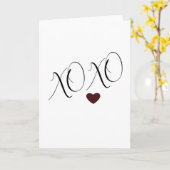 XOXOラブハート カード (黄色い花)