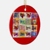 XOXOラブモザイクオーナメントアート セラミックオーナメント (右)