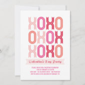 XOXOラブ&キスバレンタインデーパーティー招待状 招待状 (正面)