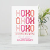 XOXOラブ&キスバレンタインデーパーティー招待状 招待状 (スタンド正面)