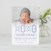 XOXOリトルバレンタインフォトボーイ誕生のお知らせ シーズンカード (スタンド正面)