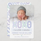 XOXOリトルバレンタインフォトボーイ誕生のお知らせ シーズンカード (正面/裏面)