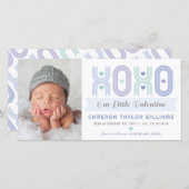 XOXOリトルバレンタインボーイ写真誕生のお知らせ シーズンカード (正面/裏面)