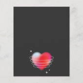 Xoxoロマンチック赤いハートバレンタインデー チラシ (裏面)