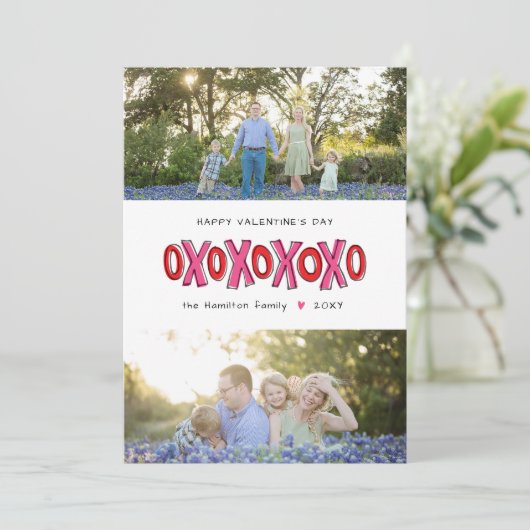 XOXO二写真ファミリーバレンタインデーのカード シーズンカード (スタンド正面)