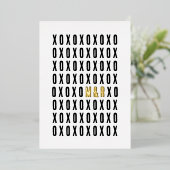 XOXO写真とゴールドフォイルカップルイニシャル 箔シーズンカード (立ち正面)