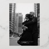 XOXO写真とゴールドフォイルカップルイニシャル 箔シーズンカード (裏面)