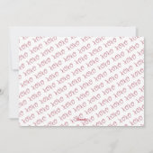 XOXO写真パーソナライズされたIヒッピーモダンピンクIヴァル シーズンカード (裏面)