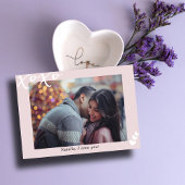 XOXO写真パーソナライズされたIピンクIバモダンレンティネス シーズンカード