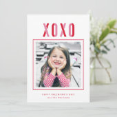 XOXO写真モダンバレンタインデー シーズンカード (スタンド正面)