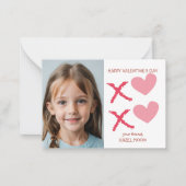 XOXO写真教室バレンタインデー ノートカード (正面)