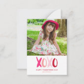 XOXO単語検索ゲーム写真教室バレンタイン ノートカード (正面)