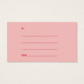 XOXO愛とキスバレンタインデイギフトラベル (裏面)