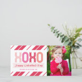 XOXO愛とキスバレンタインデーの写真カード シーズンカード (スタンド正面)